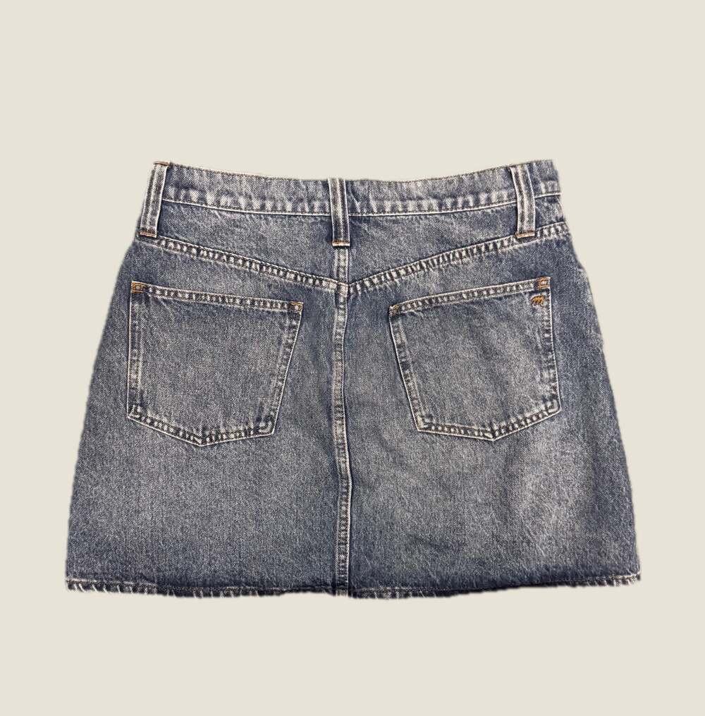 Madewell Button-Front A-Line Denim Mini Skirt 29 - Picture 6 of 8